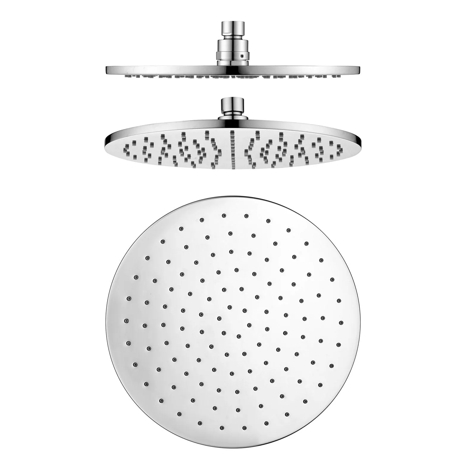 Pentro 250mm Chrome Solid Brass Round Rainfall Shower Head