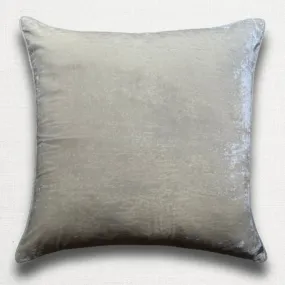 Plain Silk Velvet Cushion in Ivory