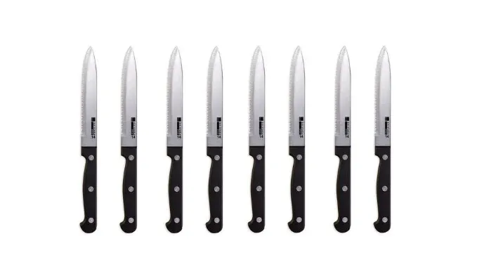 PRICE DROP: Ronco 4 Piece Steak Knife Set,Stainless-Steel Serrated Blades, Full-Tang Knives