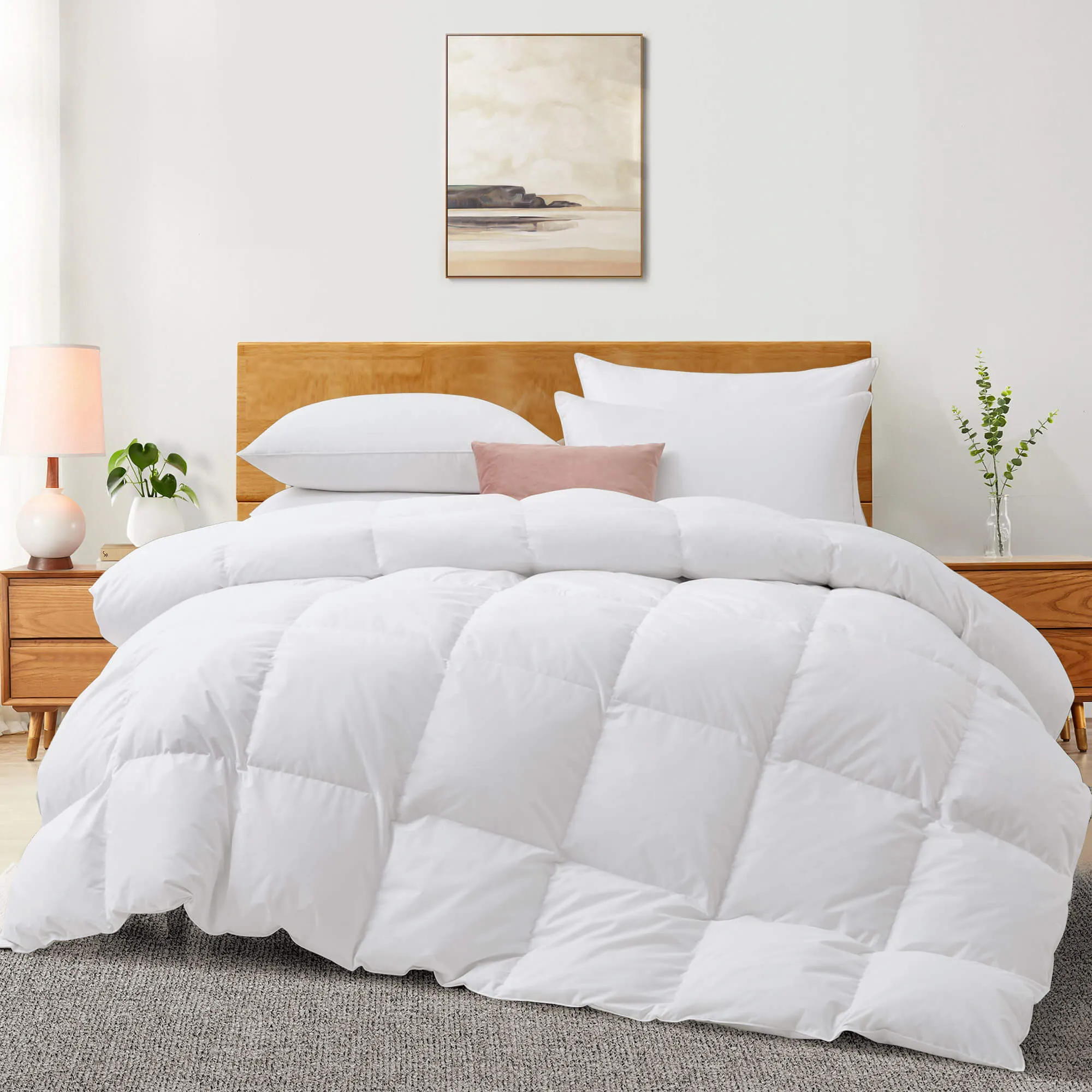 Puredown White Goose Feather and Down Comforter