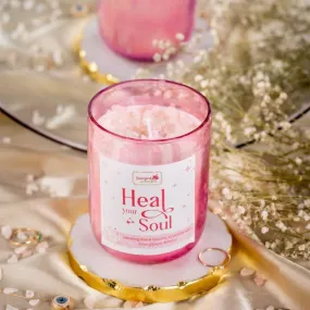 Rose Quartz Crystal Soy Wax Candle