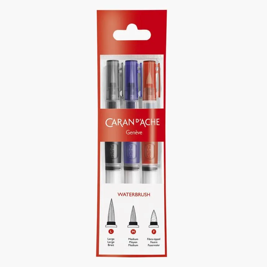 Set of 3 Brushes, Caran d'Ache Museum Aquarelle Waterbrush