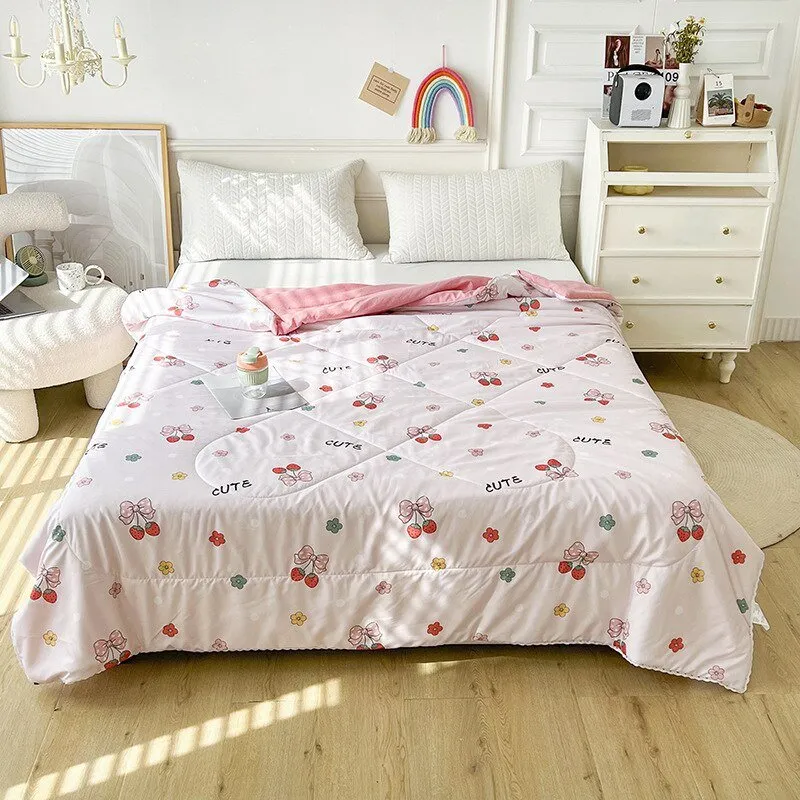 Soft Queen Size Summer Quilt for Adults and Kids