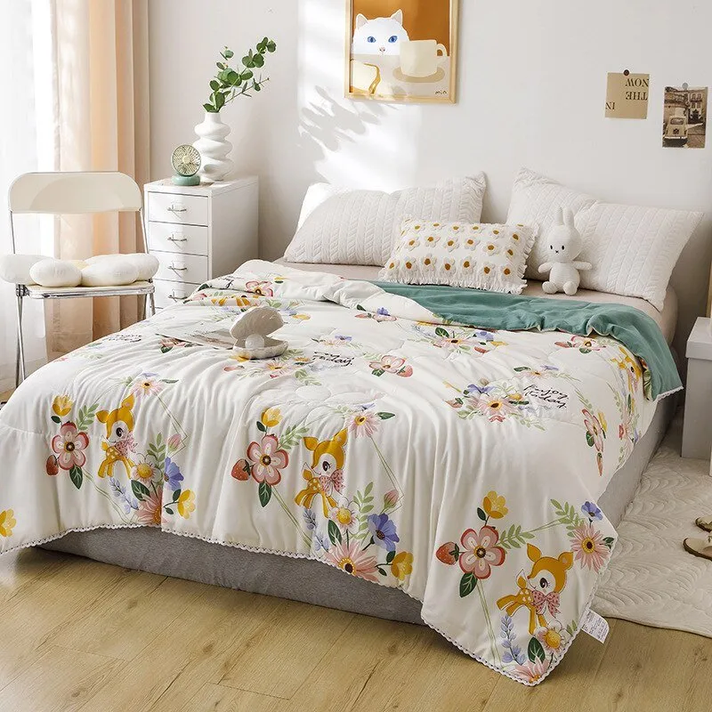 Soft Queen Size Summer Quilt for Adults and Kids