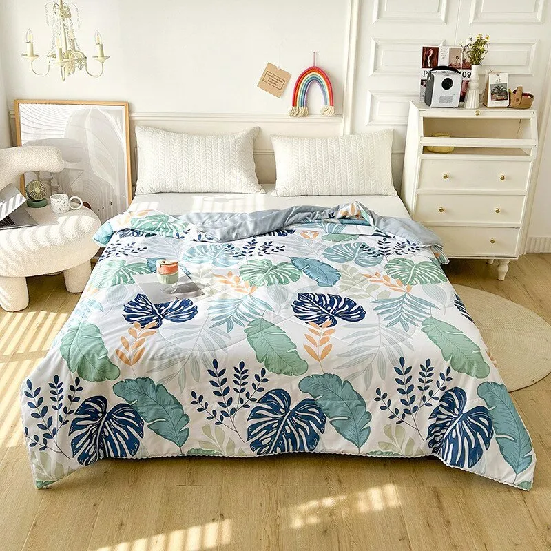 Soft Queen Size Summer Quilt