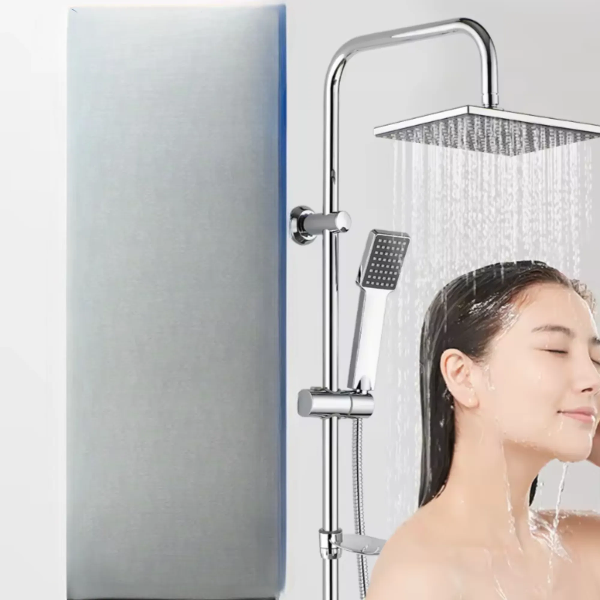 Steel Wall Mount Single-Lever Shower Head And Bath Filler Ay411-005