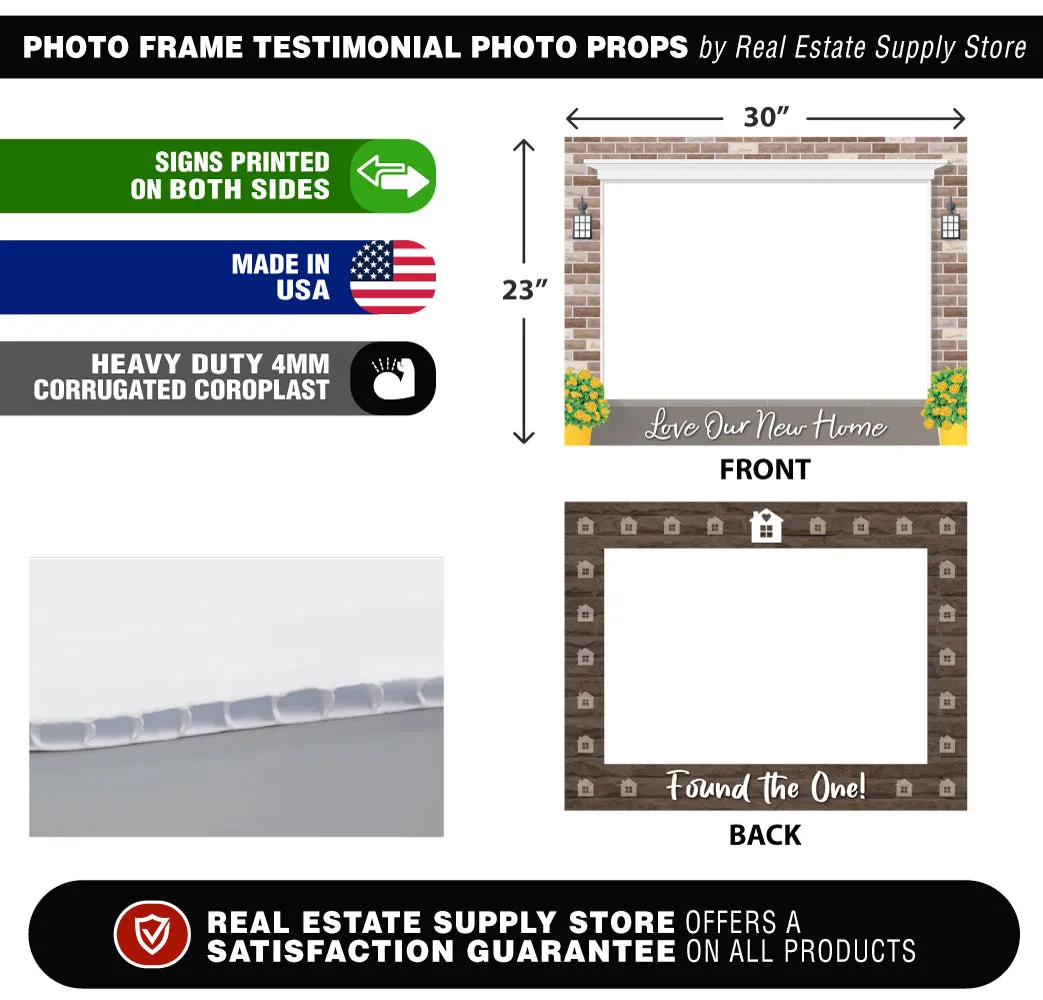 Testimonial Social Media Photo Frames - Double Sided on Sturdy Corrugated Plastic