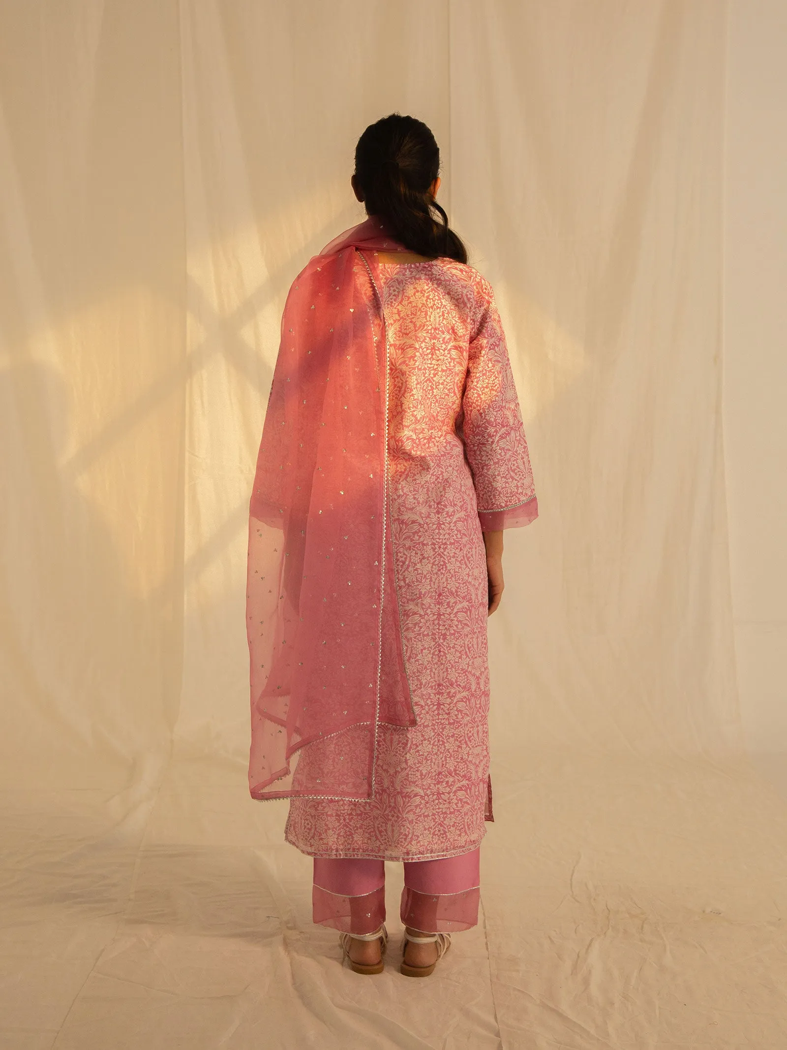 Think Pink Chanderi Kurta