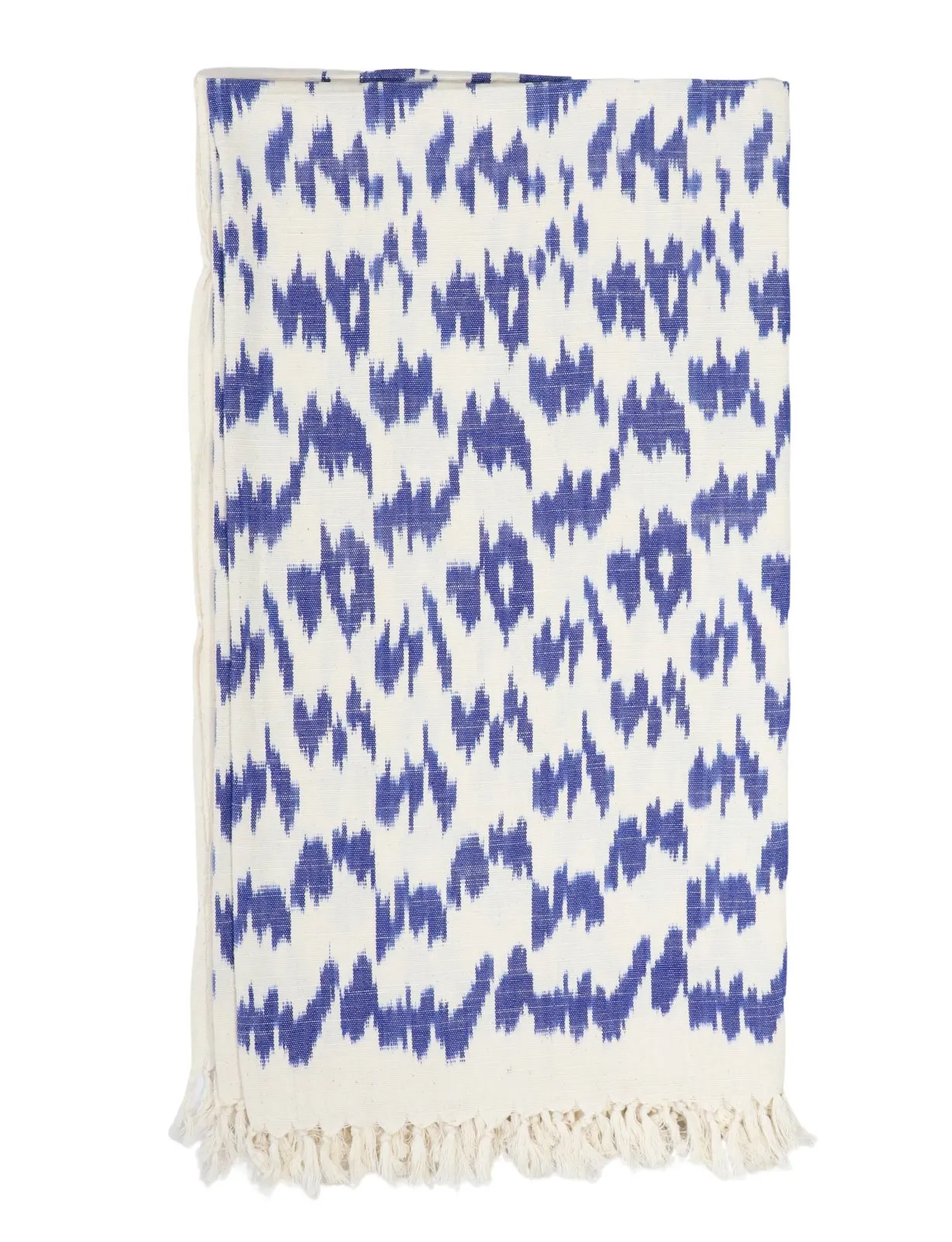 Throw Blanket in Blue Ikat