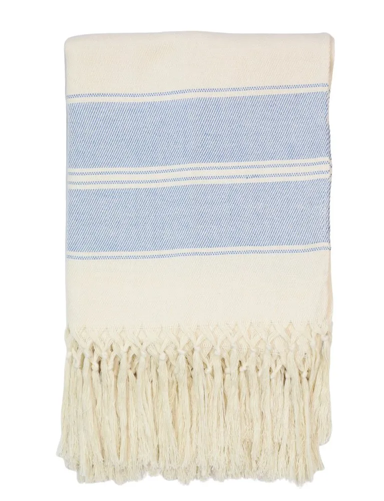 Throw Blanket in Blue Stripes