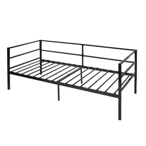 Twin size Sturdy Steel Metal Daybed Frame in Black