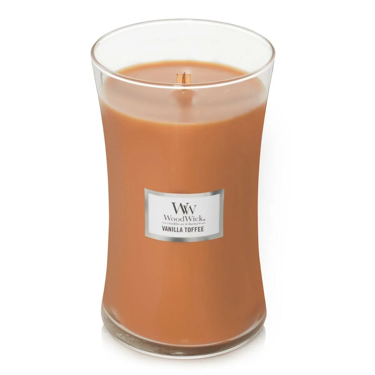 WoodWick Golden Vanilla Toffee Large Candle Crackles As It Burns 610G Hourglass