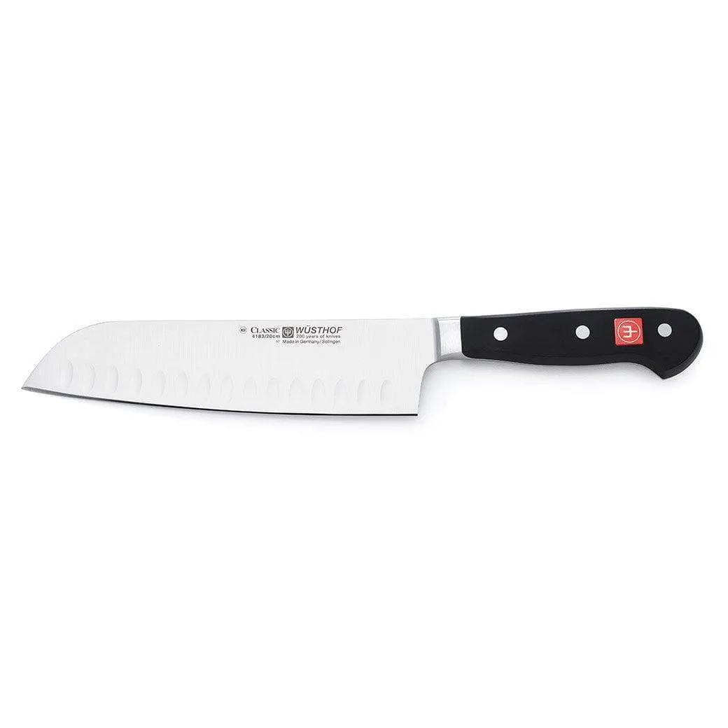 Wusthof Classic Hollow Edge Santoku Knife - 8″