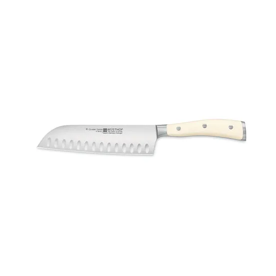 WUSTHOF Classic Ikon Crème Santoku, 7" Hollow Ground